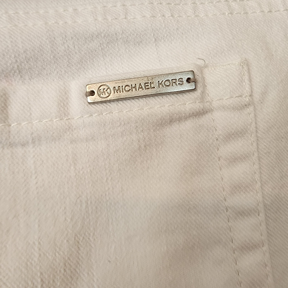 Michael Kors Straight Leg Jeans in Bright White - Picture 4 of 5